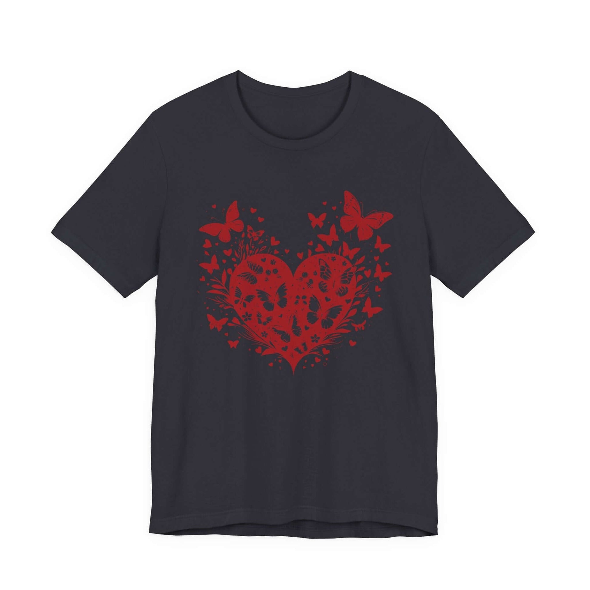 Butterfly Heart Valentines Day Shirt,Butterfly Valentine Tee - Popbydesign
