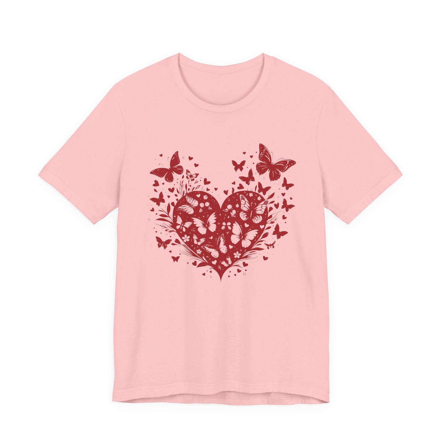 Butterfly Heart Valentines Day Shirt,Butterfly Valentine Tee - Popbydesign