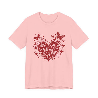 Butterfly Heart Valentines Day Shirt,Butterfly Valentine Tee - Popbydesign