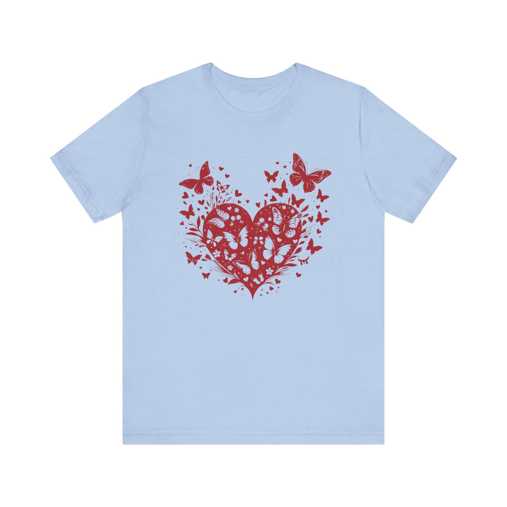 Butterfly Heart Valentines Day Shirt,Butterfly Valentine Tee by PopCultureByDesign36