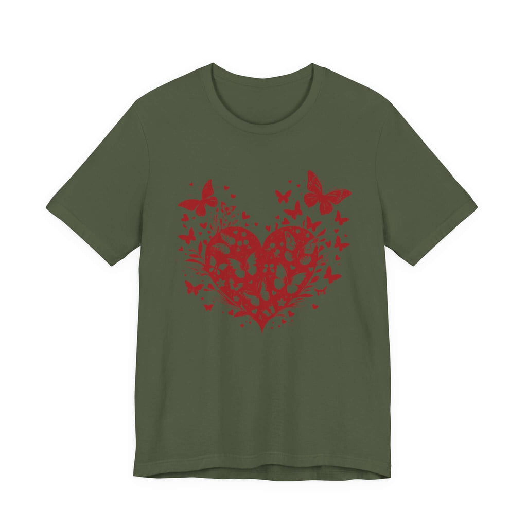 Butterfly Heart Valentines Day Shirt,Butterfly Valentine Tee by PopCultureByDesign36