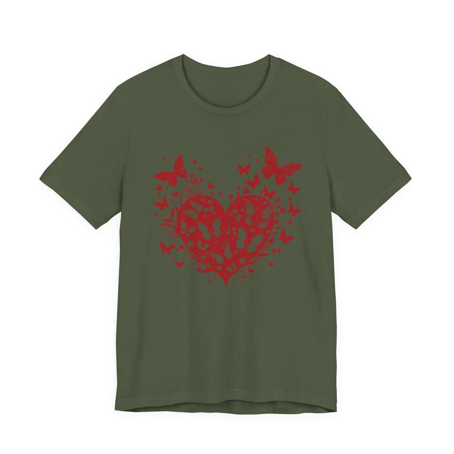 Butterfly Heart Valentines Day Shirt,Butterfly Valentine Tee - Popbydesign
