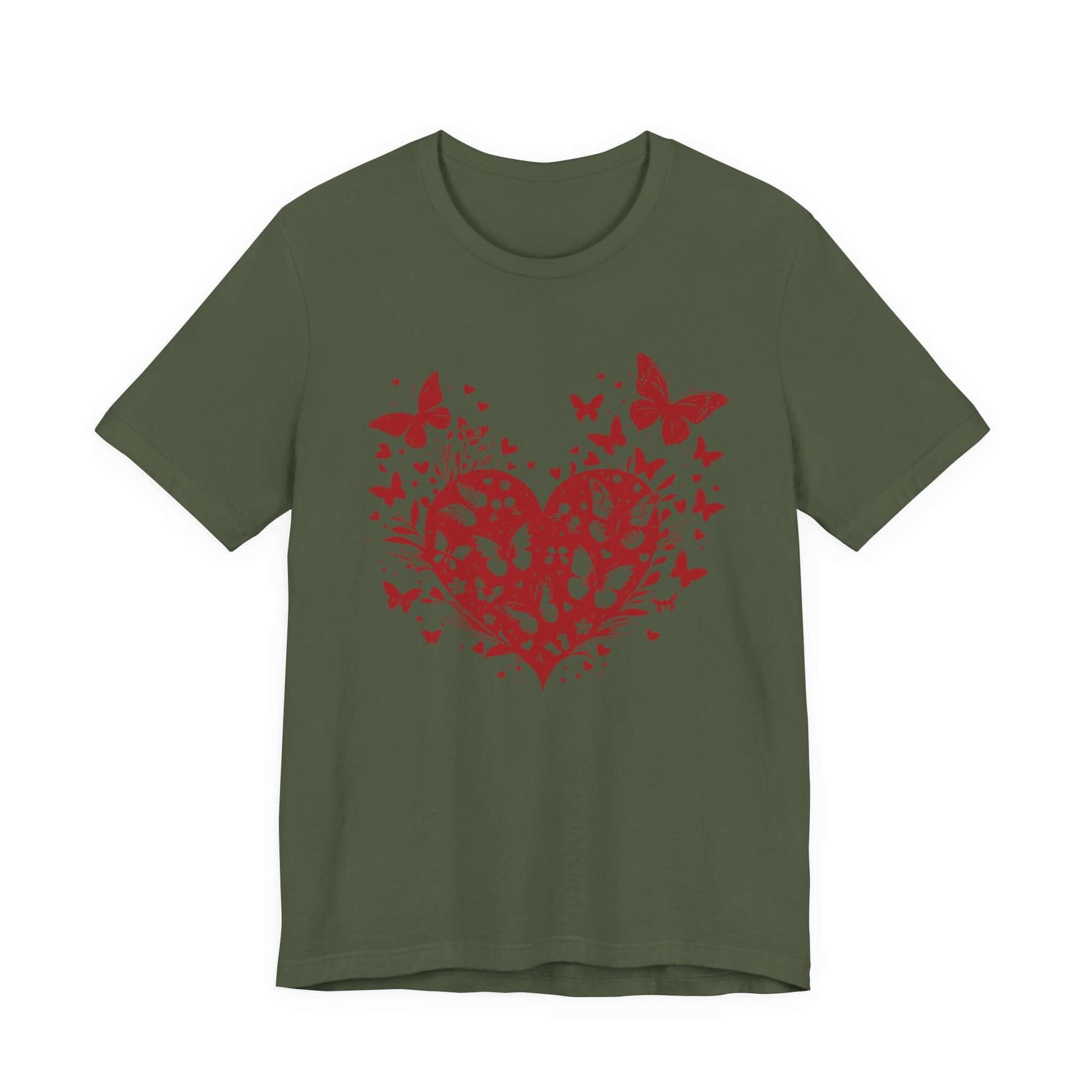 Butterfly Heart Valentines Day Shirt,Butterfly Valentine Tee - Popbydesign