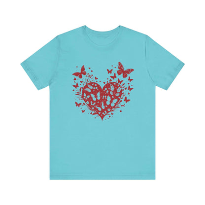 Butterfly Heart Valentines Day Shirt,Butterfly Valentine Tee - Popbydesign