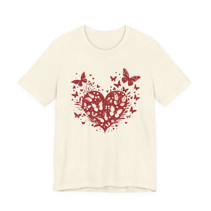 Butterfly Heart Valentines Day Shirt,Butterfly Valentine Tee - Popbydesign