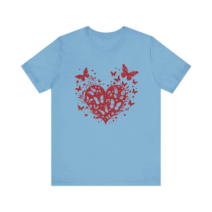 Butterfly Heart Valentines Day Shirt,Butterfly Valentine Tee - Popbydesign