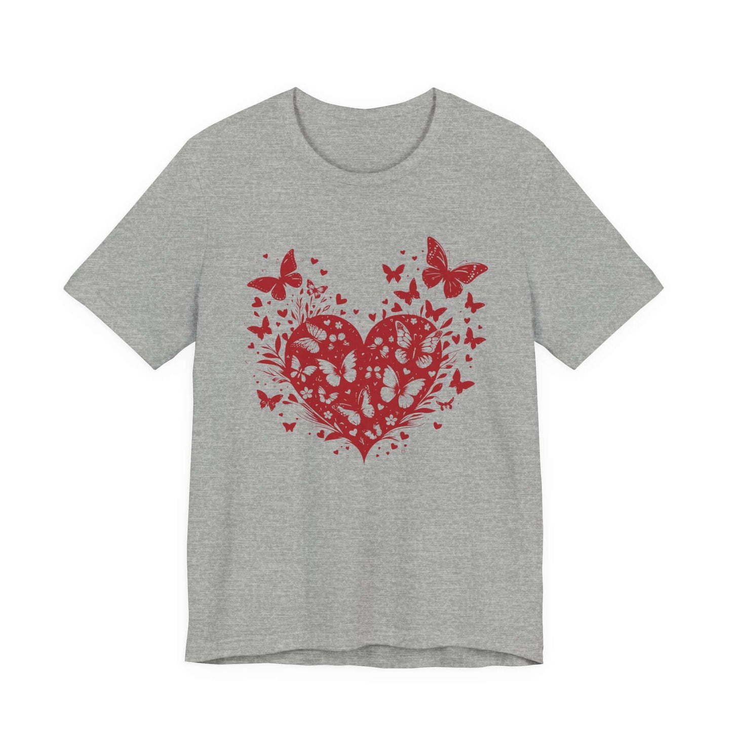 Butterfly Heart Valentines Day Shirt,Butterfly Valentine Tee - Popbydesign