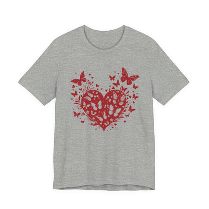 Butterfly Heart Valentines Day Shirt,Butterfly Valentine Tee - Popbydesign