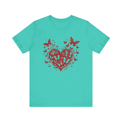 Butterfly Heart Valentines Day Shirt,Butterfly Valentine Tee - Popbydesign