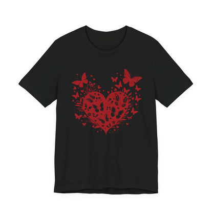 Butterfly Heart Valentines Day Shirt,Butterfly Valentine Tee - Popbydesign