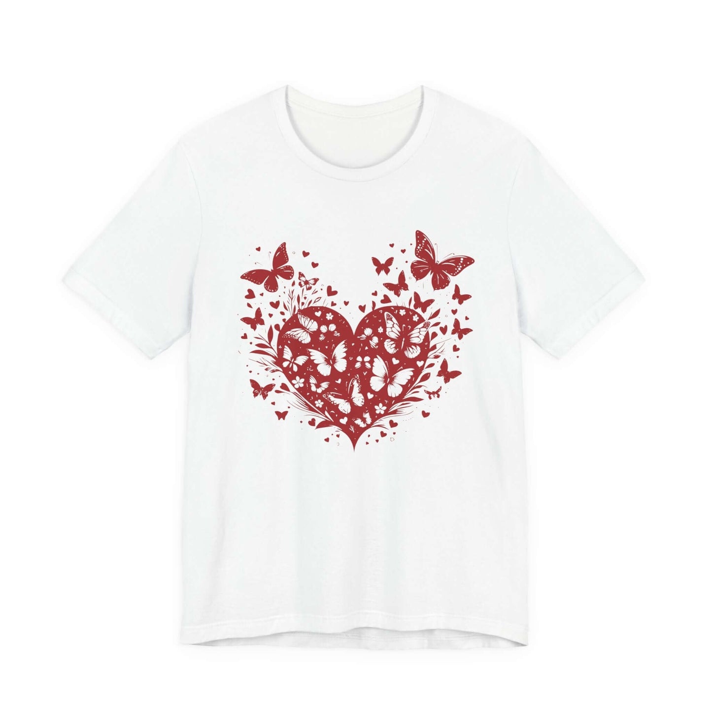 Butterfly Heart Valentines Day Shirt,Butterfly Valentine Tee - Popbydesign