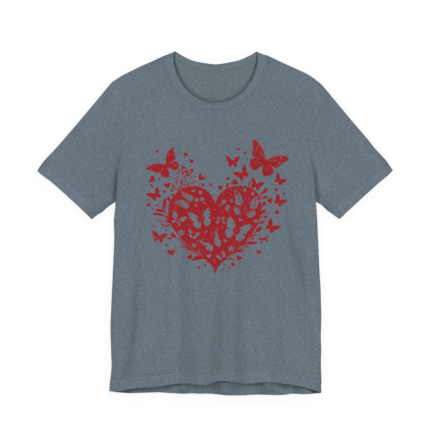 Butterfly Heart Valentines Day Shirt,Butterfly Valentine Tee - Popbydesign