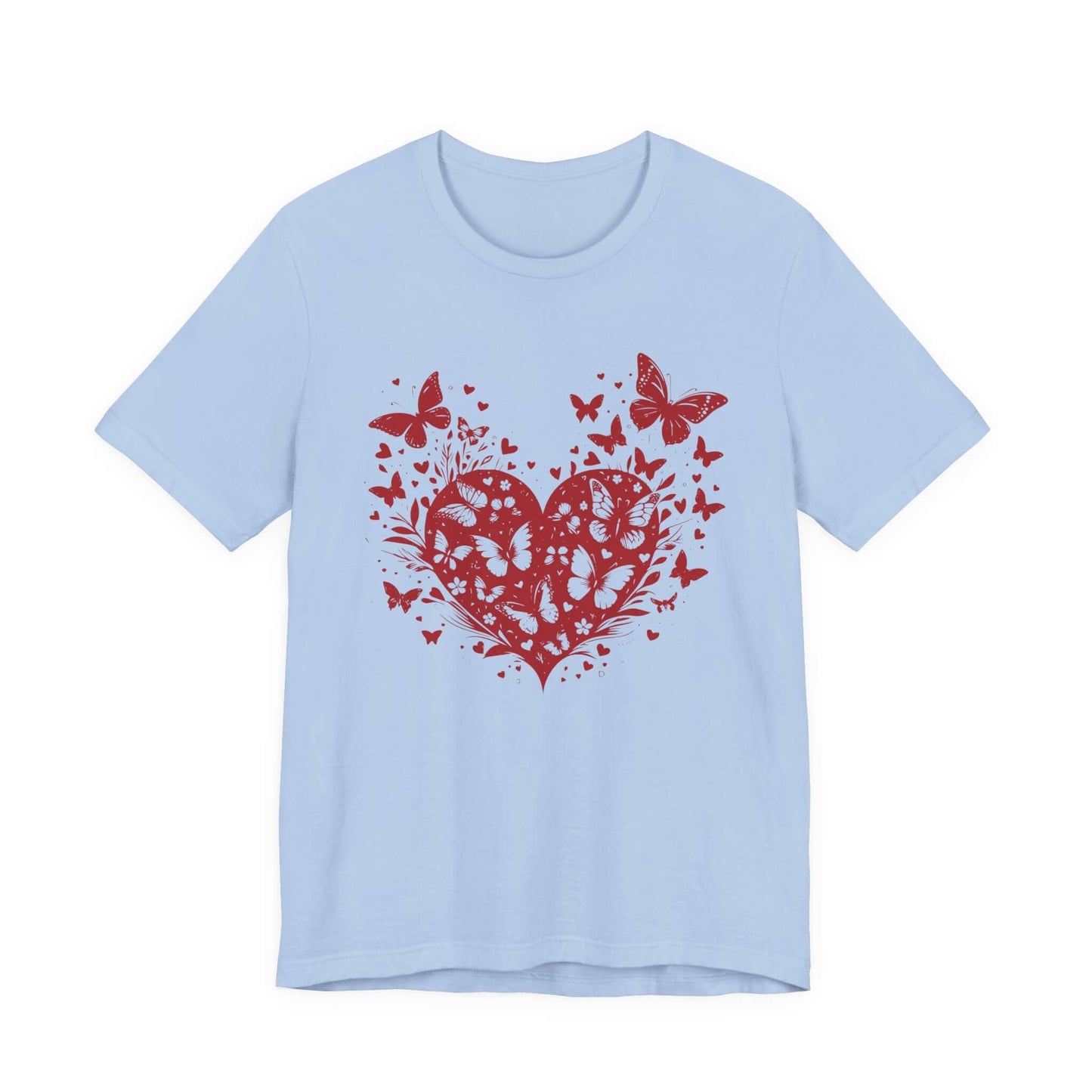Butterfly Heart Valentines Day Shirt,Butterfly Valentine Tee - Popbydesign