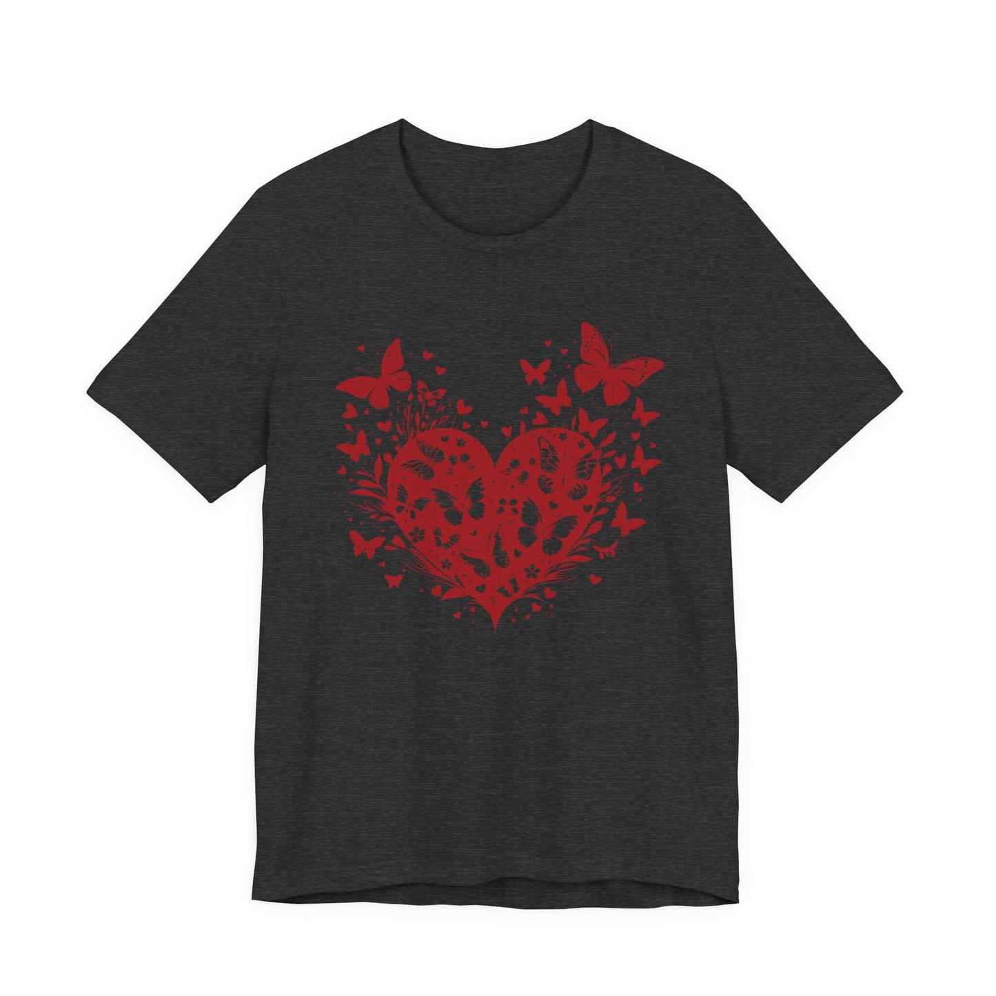 Butterfly Heart Valentines Day Shirt,Butterfly Valentine Tee - Popbydesign