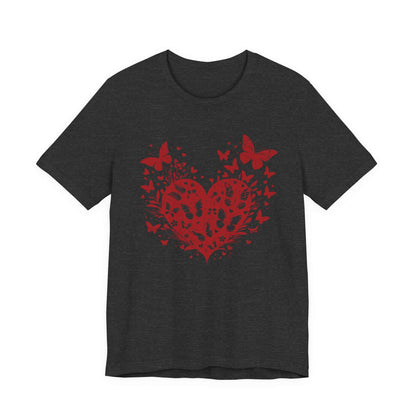Butterfly Heart Valentines Day Shirt,Butterfly Valentine Tee - Popbydesign
