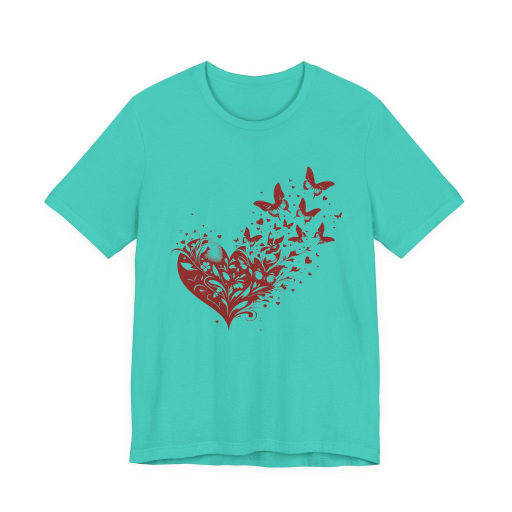 Butterfly Valentine Tee, Heart Tee, Butterfly Heart Shirt by PopCultureByDesign36