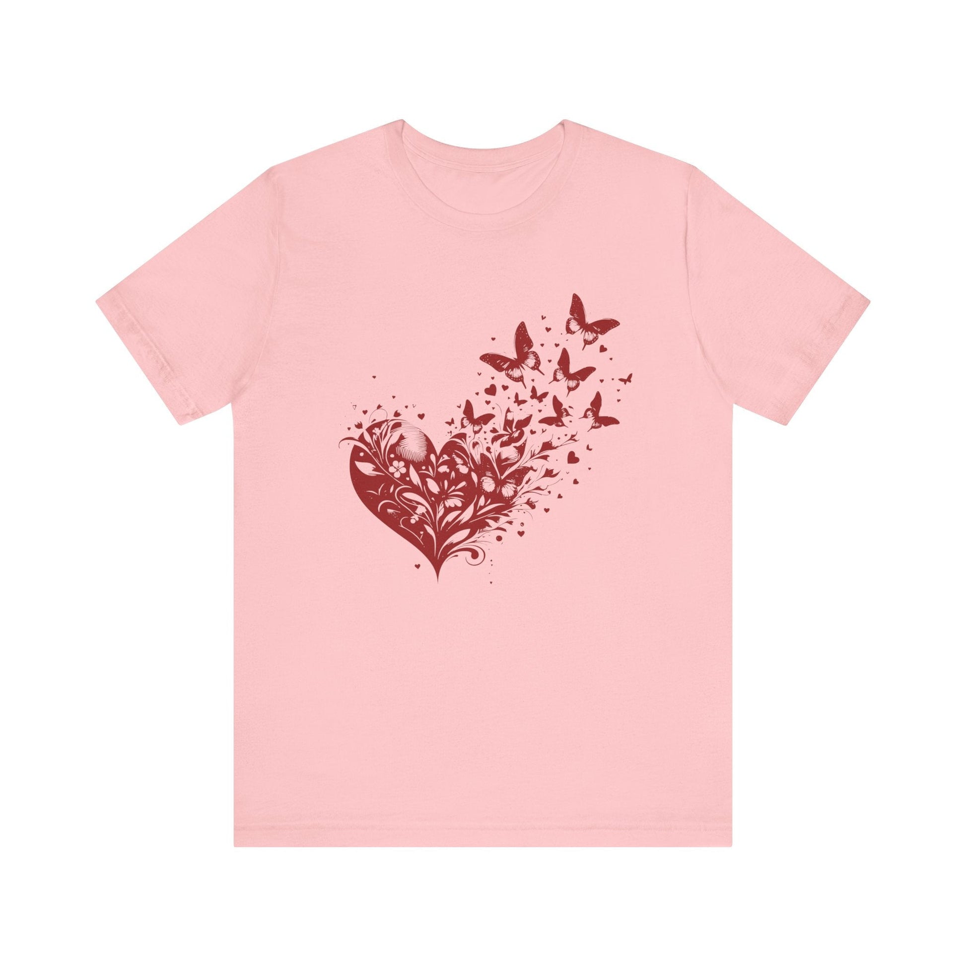 Butterfly Valentine Tee, Heart Tee, Butterfly Heart Shirt - Popbydesign