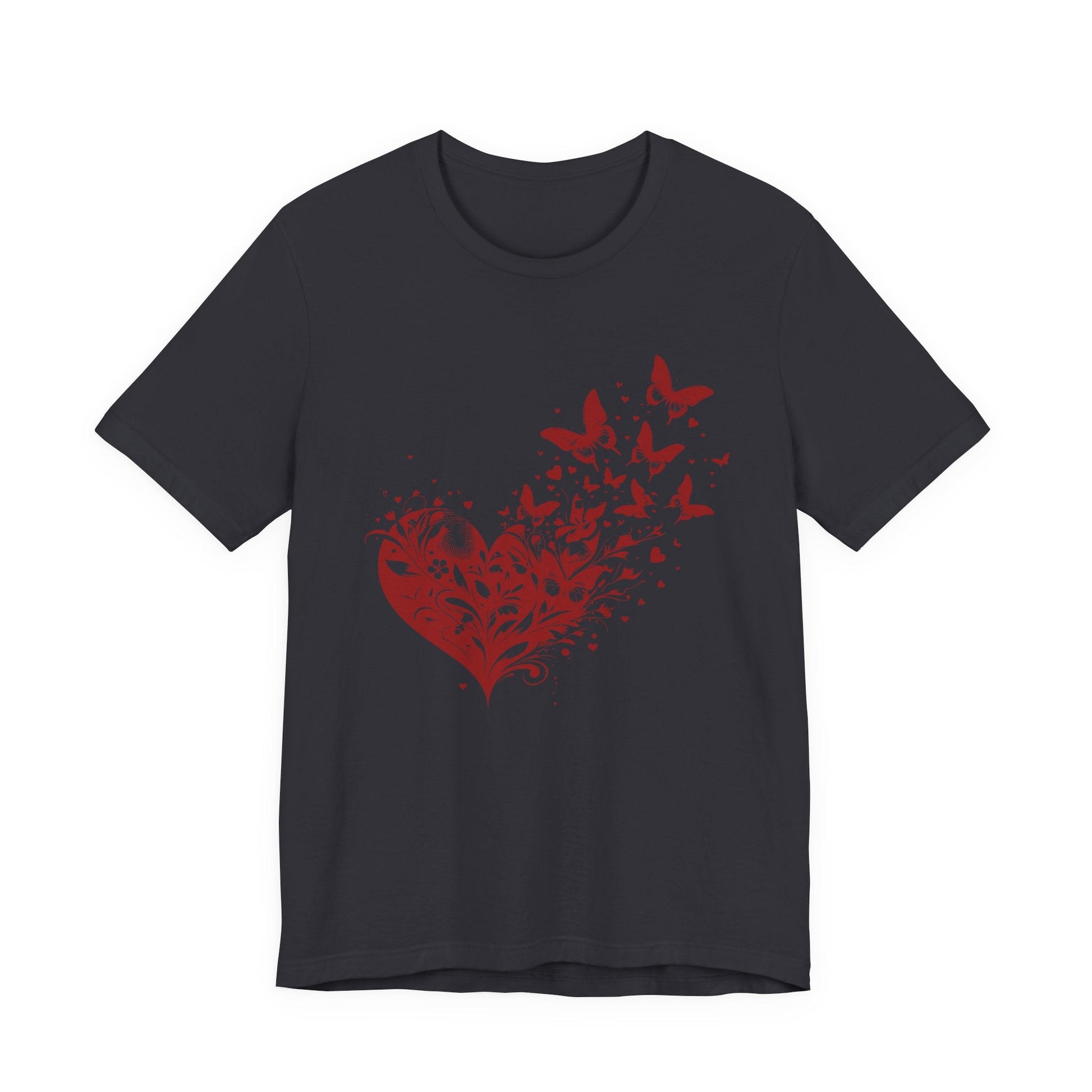 Butterfly Valentine Tee, Heart Tee, Butterfly Heart Shirt - Popbydesign