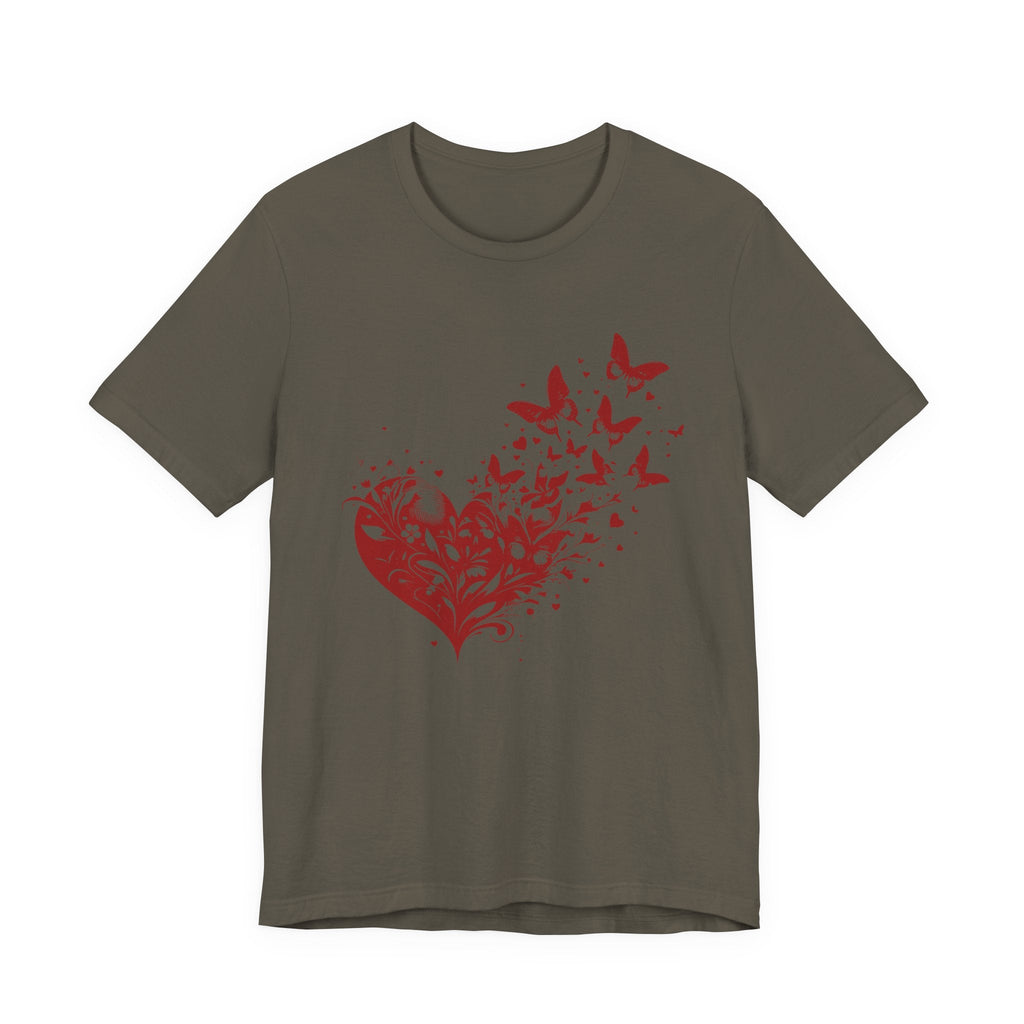Butterfly Valentine Tee, Heart Tee, Butterfly Heart Shirt by PopCultureByDesign36