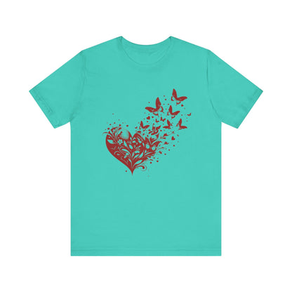 Butterfly Valentine Tee, Heart Tee, Butterfly Heart Shirt - Popbydesign