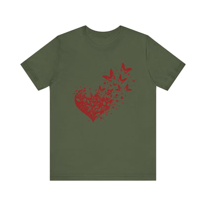 Butterfly Valentine Tee, Heart Tee, Butterfly Heart Shirt - Popbydesign