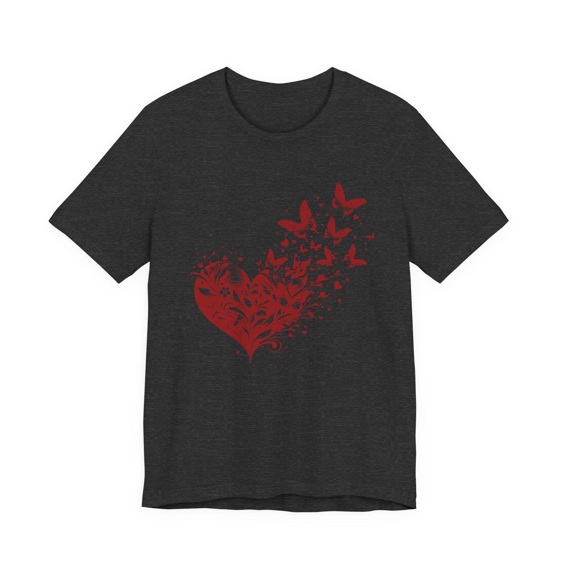 Butterfly Valentine Tee, Heart Tee, Butterfly Heart Shirt - Popbydesign
