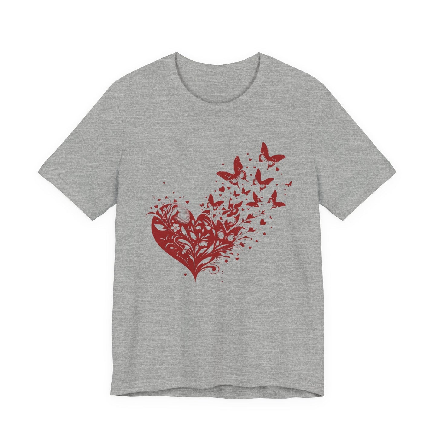 Butterfly Valentine Tee, Heart Tee, Butterfly Heart Shirt - Popbydesign
