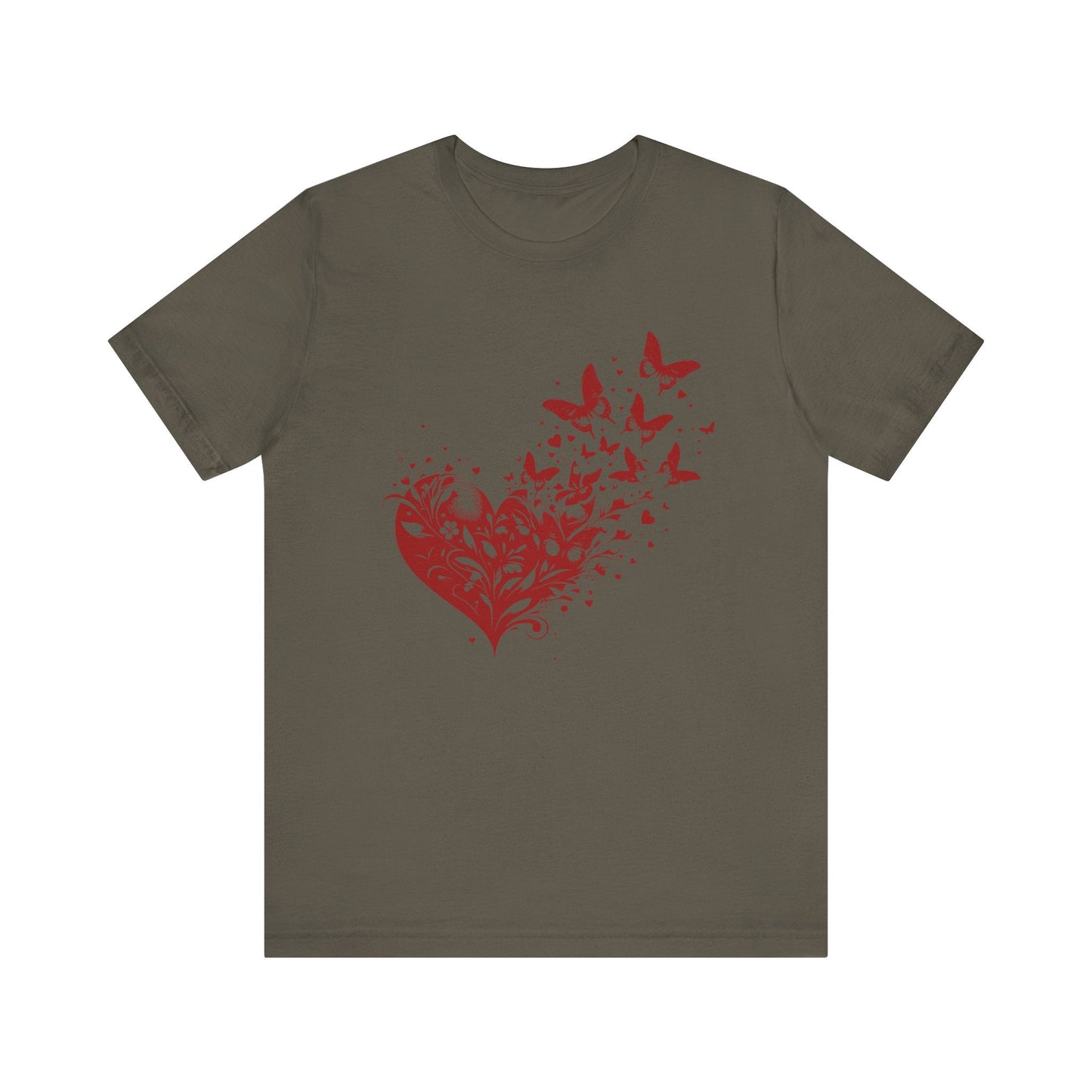 Butterfly Valentine Tee, Heart Tee, Butterfly Heart Shirt - Popbydesign