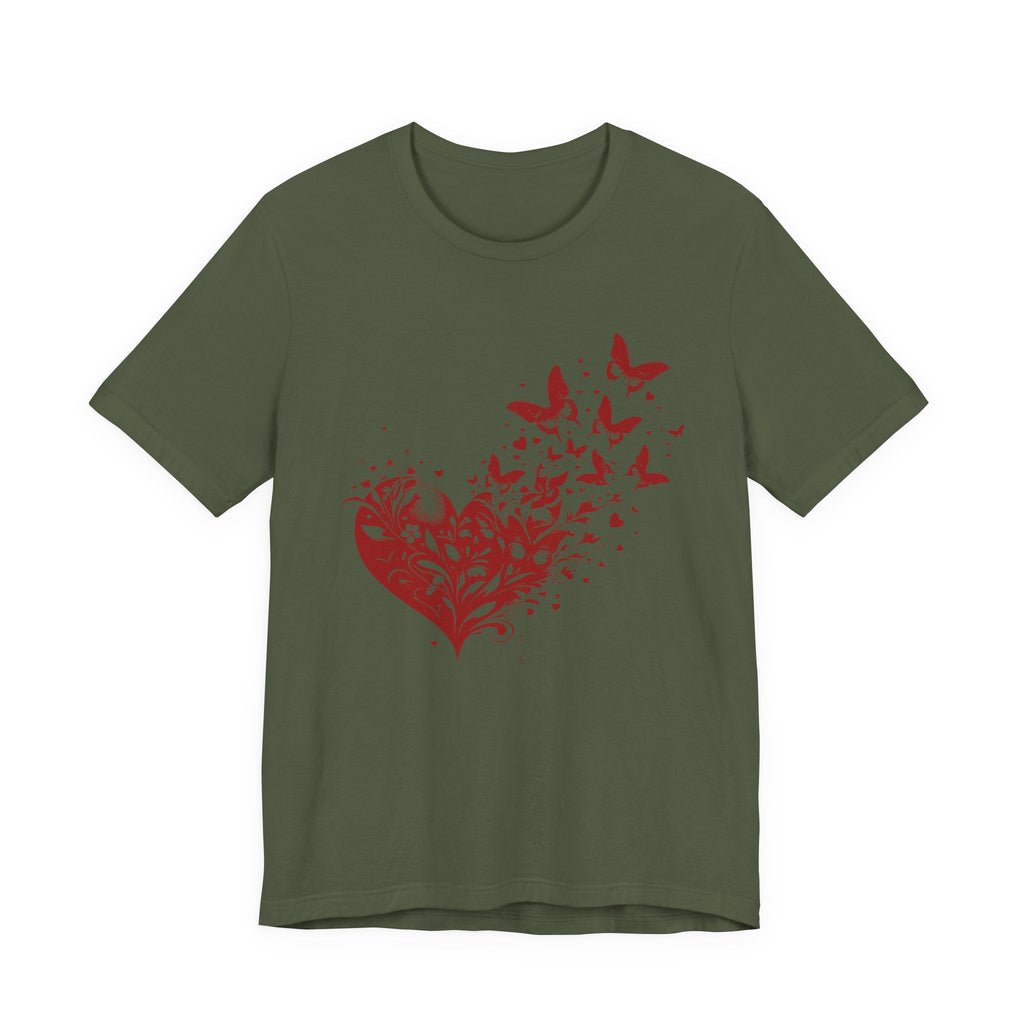 Butterfly Valentine Tee, Heart Tee, Butterfly Heart Shirt by PopCultureByDesign36