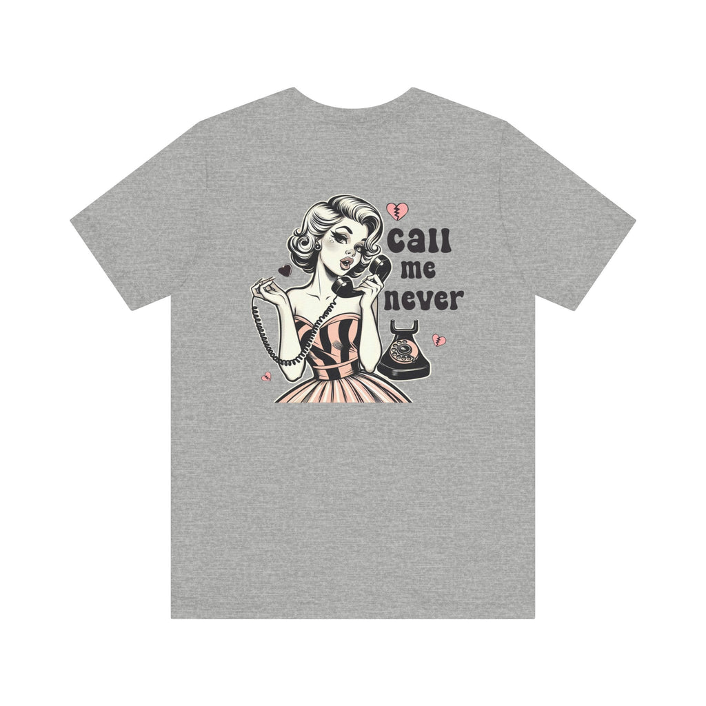 Call Me Never Back Shirt, Retro Valentine's Day Shirt by PopCultureByDesign36