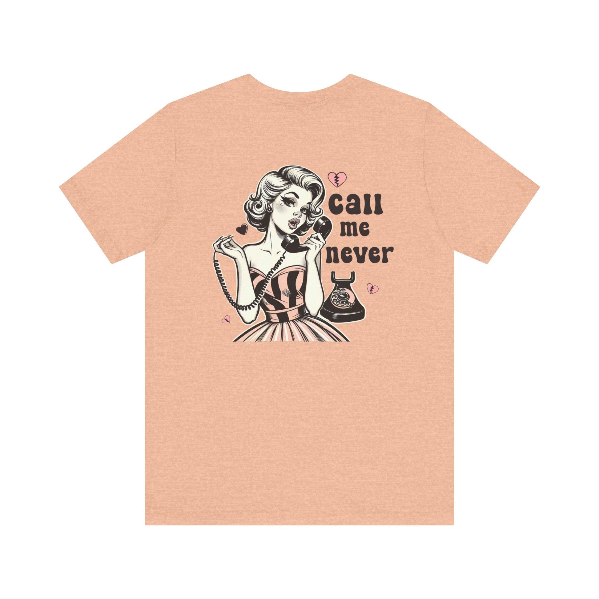 Call Me Never Back Shirt, Retro Valentine's Day Shirt - Popbydesign