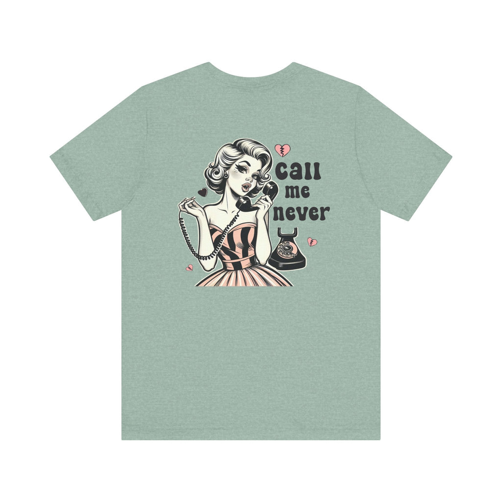 Call Me Never Back Shirt, Retro Valentine's Day Shirt by PopCultureByDesign36