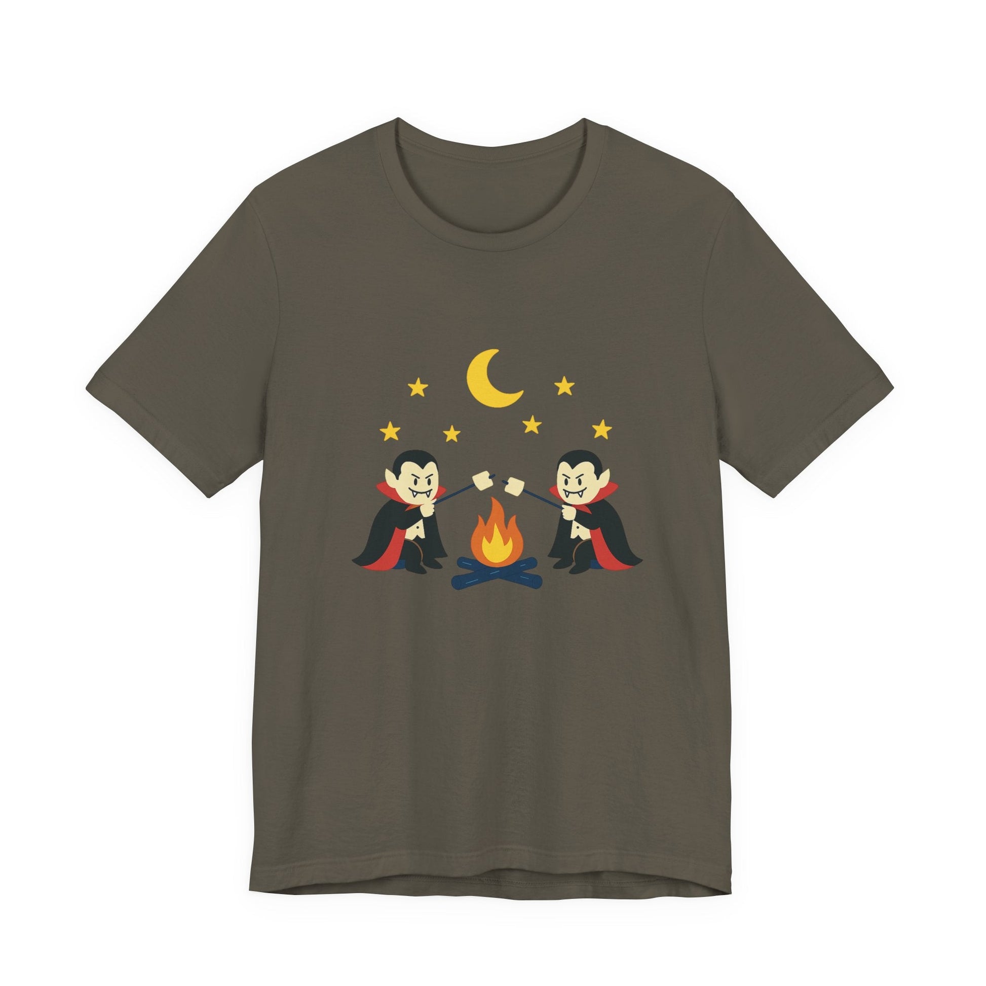 Camping Dracula Tee, Halloween Shirt, Spooky Camping Top - Popbydesign