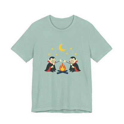 Camping Dracula Tee, Halloween Shirt, Spooky Camping Top - Popbydesign
