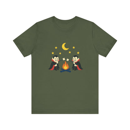 Camping Dracula Tee, Halloween Shirt, Spooky Camping Top - Popbydesign