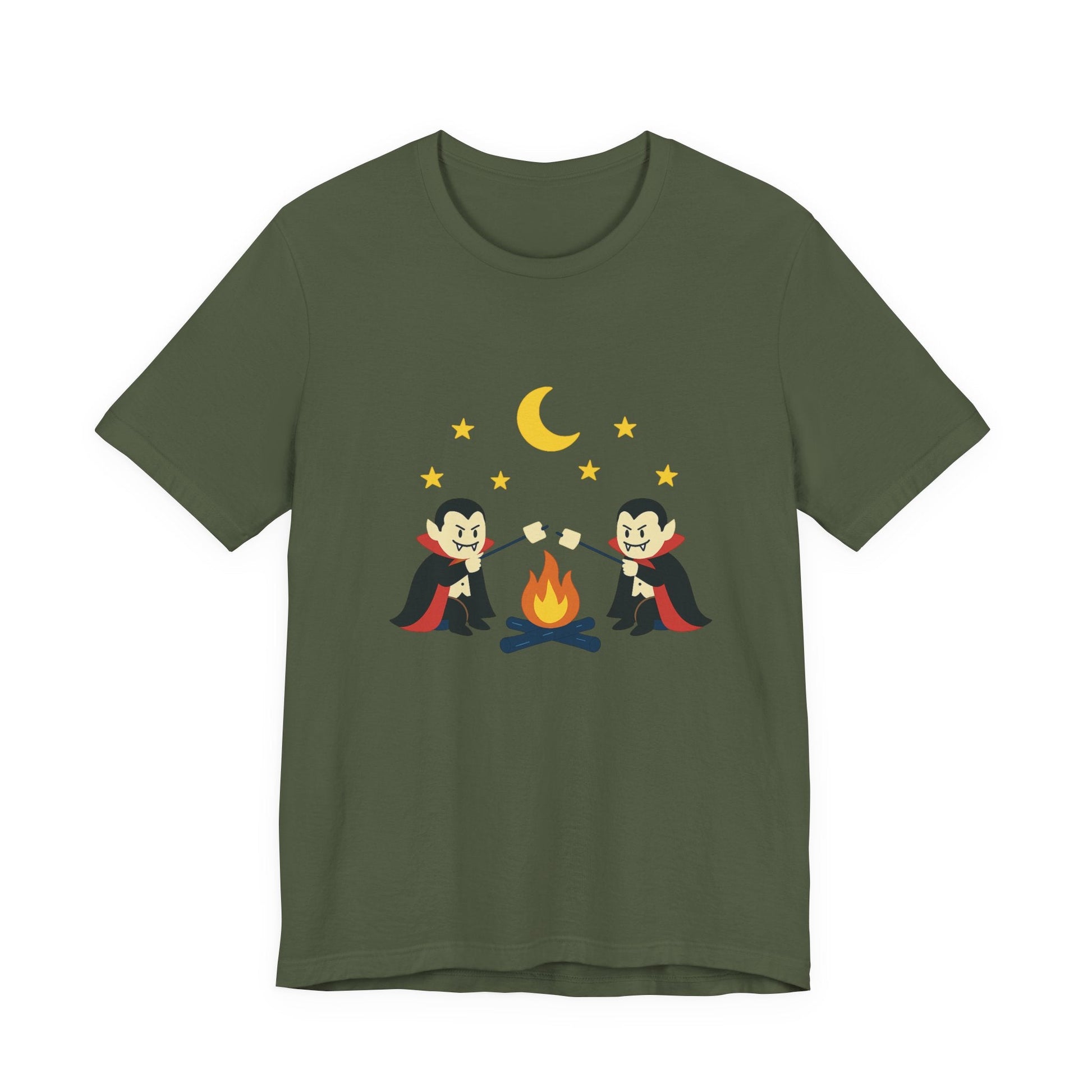 Camping Dracula Tee, Halloween Shirt, Spooky Camping Top - Popbydesign