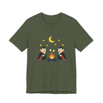 Camping Dracula Tee, Halloween Shirt, Spooky Camping Top - Popbydesign