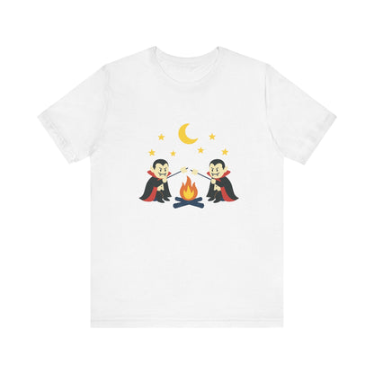 Camping Dracula Tee, Halloween Shirt, Spooky Camping Top - Popbydesign