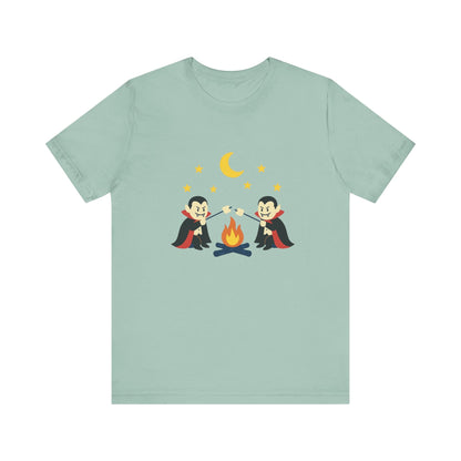 Camping Dracula Tee, Halloween Shirt, Spooky Camping Top - Popbydesign