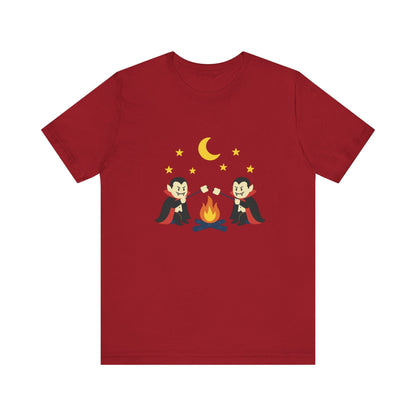 Camping Dracula Tee, Halloween Shirt, Spooky Camping Top - Popbydesign