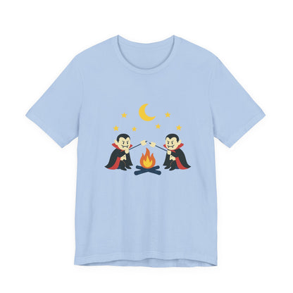 Camping Dracula Tee, Halloween Shirt, Spooky Camping Top - Popbydesign