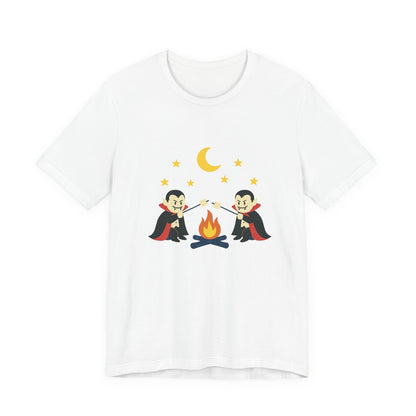 Camping Dracula Tee, Halloween Shirt, Spooky Camping Top - Popbydesign