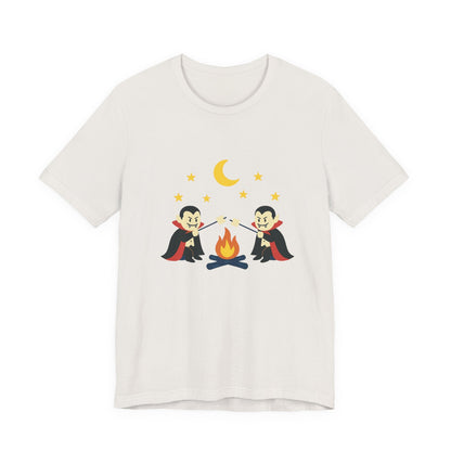 Camping Dracula Tee, Halloween Shirt, Spooky Camping Top - Popbydesign