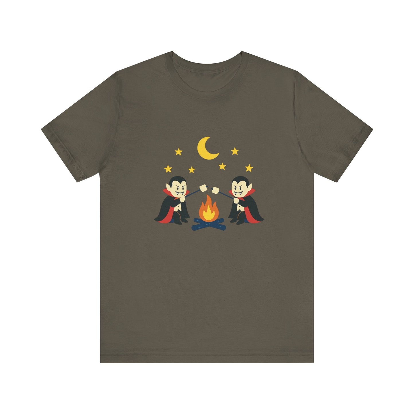 Camping Dracula Tee, Halloween Shirt, Spooky Camping Top - Popbydesign