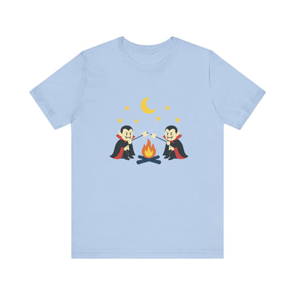 Camping Dracula Tee, Halloween Shirt, Spooky Camping Top - Popbydesign