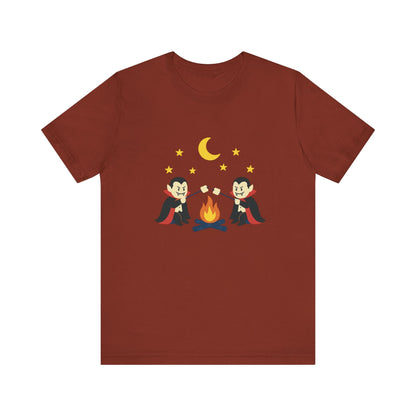 Camping Dracula Tee, Halloween Shirt, Spooky Camping Top - Popbydesign
