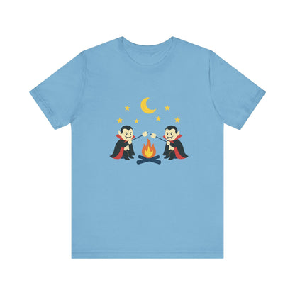 Camping Dracula Tee, Halloween Shirt, Spooky Camping Top - Popbydesign