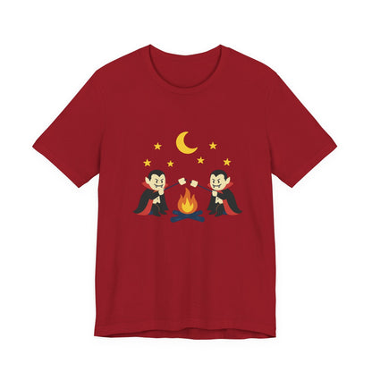 Camping Dracula Tee, Halloween Shirt, Spooky Camping Top - Popbydesign