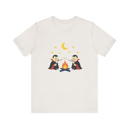 Camping Dracula Tee, Halloween Shirt, Spooky Camping Top - Popbydesign