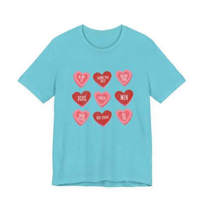 Candy Heart Shirt, Conversation Hearts Shirt - Popbydesign